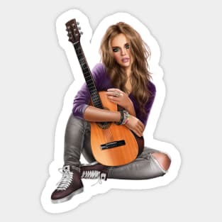 guitarist girl Sticker